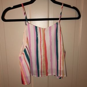 Colorful Striped Crop Top